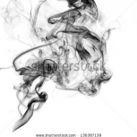 Stock Photo Black Smoke On A White Background 136387139